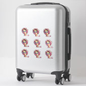 Tropische Glamour Queen Sticker (Koffer)