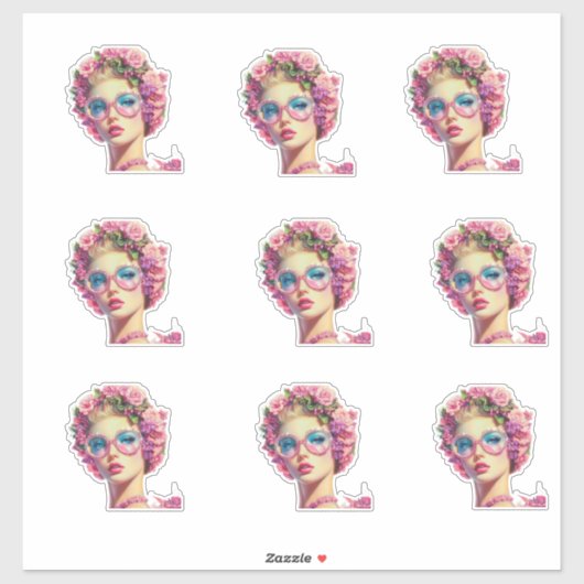 Tropische Glamour Queen Sticker (Vel)