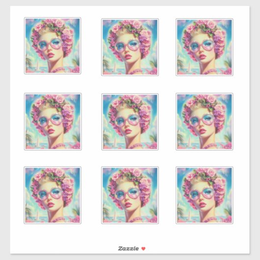 Tropische Glamour Queen Sticker (Vel)