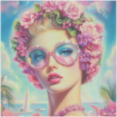 Tropische Glamour Queen Sticker (Voorkant)