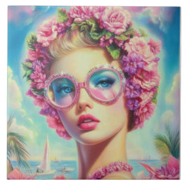 Tropische Glamour Queen Tegeltje