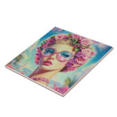 Tropische Glamour Queen Tegeltje (Zijkant)