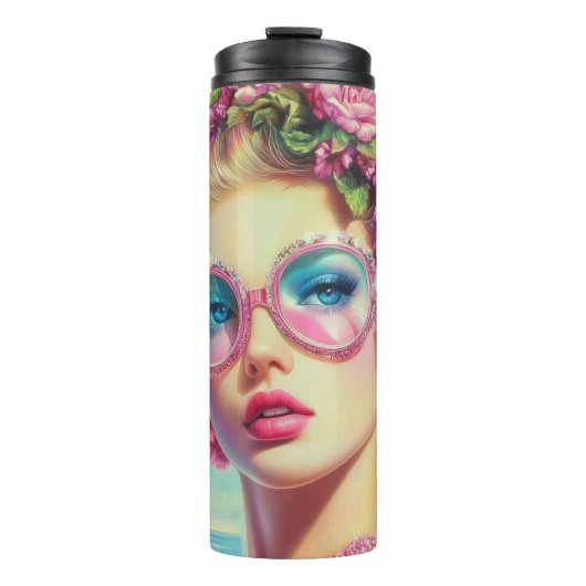 Tropische Glamour Queen Thermosbeker (Voorkant)