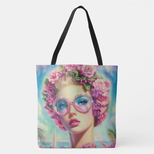 Tropische Glamour Queen Tote Bag (Voorkant)