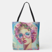 Tropische Glamour Queen Tote Bag (Achterkant)