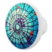 tropische Glas in lood oceaan Keramische Knop (Rechts)