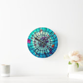 tropische Glas in lood oceaan Ronde Klok (Huis)