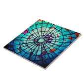 tropische Glas in lood oceaan Tegeltje (Zijkant)