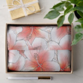 Tropische glitter Hibiscus Hawaïaans Tissuepapier (Geschenk)
