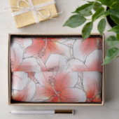 Tropische Glitter Hibiscus Hawaiiaans Tissuepapier (Geschenk)