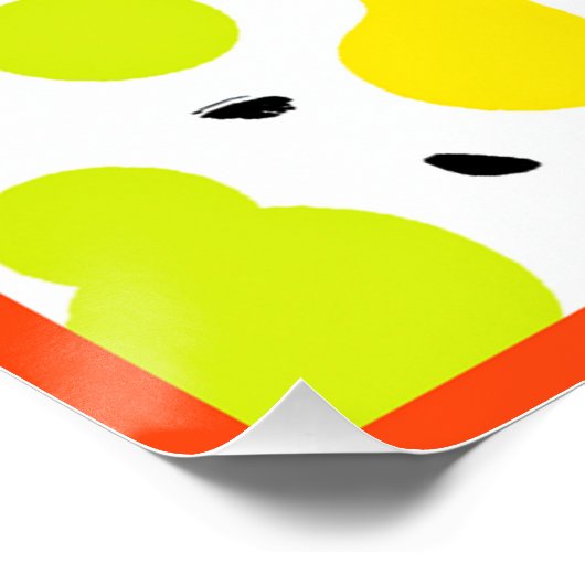 Tropische gloed neon vrucht patroon perfect poster (Hoek)