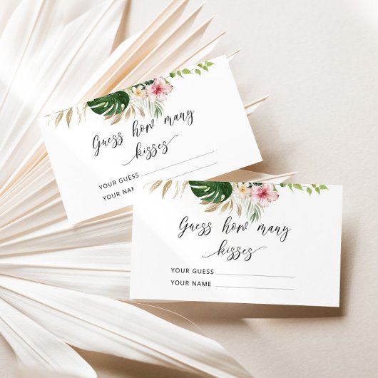 Tropische gok hoeveel kussen er in het spel zijn informatiekaartje