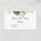 Tropische gok hoeveel kussen er in het spel zijn informatiekaartje (Voorkant)