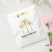 Tropische Gold Palm Trees Custom Family Reunion Bedankzakje (Gezegeld)