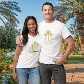 Tropische Gold Palm Trees Custom Family Reunion T-shirt