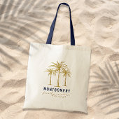 Tropische Gold Palm Trees Custom Family Reunion Tote Bag