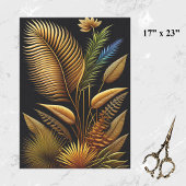 Tropische Gold Reeds Artwork Groot Tissuepapier