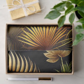 Tropische Gold Reeds Artwork Groot Tissuepapier (Geschenk)