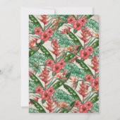 Tropische Golden Pineapple Luau Party Kaart (Achterkant)