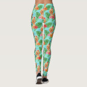 Tropische Goldendoodle Strandstemming Leggings (Achterkant)