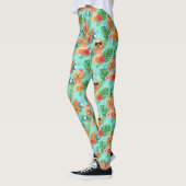 Tropische Goldendoodle Strandstemming Leggings (Links)