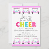 Tropische Golf Cart Parade Vakantie Party Uitnodig Kaart (Voorkant)