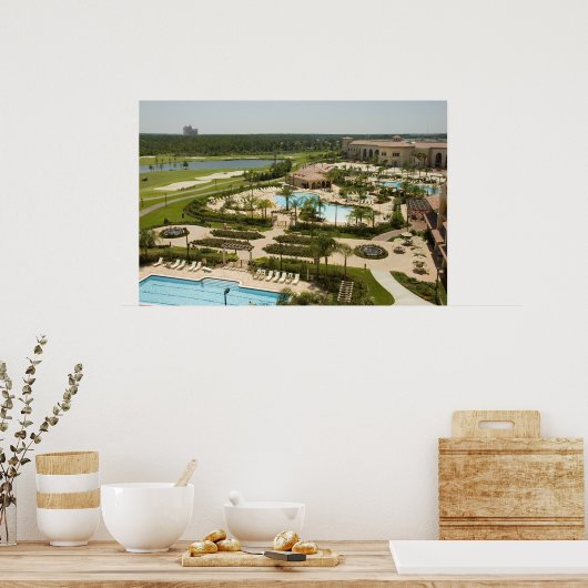 Tropische Golf Resort Print (Keuken)