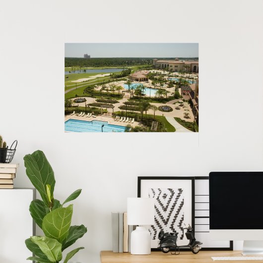 Tropische Golf Resort Print (Thuiskantoor)