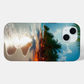 Tropische golven Blauwe bewolkte hemel strand Case-Mate iPhone Case (Achterkant (horizontaal))