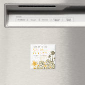 Tropische golven geel Hibiscus strand sparen de da Magneet (Insitu (Vaatwasser))