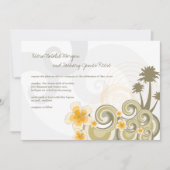 Tropische golven Gele Hibiscus-bestemming bruiloft Kaart (Voorkant)