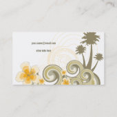 Tropische golven Hibiscus Beach Summer Palm Trees Visitekaartje (Achterkant)
