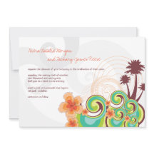 Tropische golven Oranje Hibiscus Destination Wedin