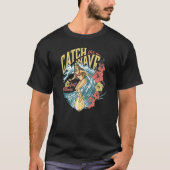 Tropische golven overvloed voor surfers, grafisch t-shirt (Voorkant)