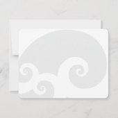 Tropische golven roze hibiscus Destination Wedinat Bedankkaart (Achterkant)