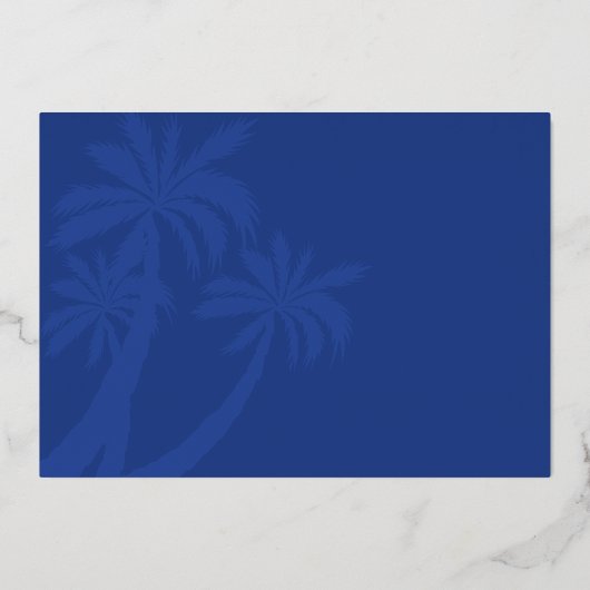 Tropische goudbloemen, Butterflies Weddenschap Folie Uitnodiging (Achterkant)