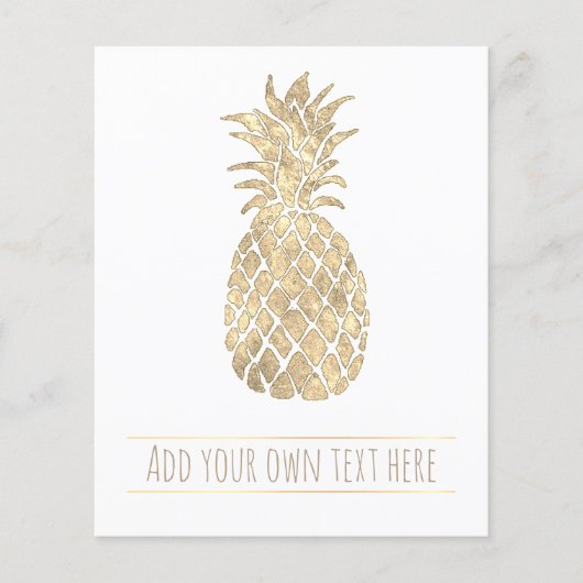 tropische gouden anananas flyer (Voorkant)