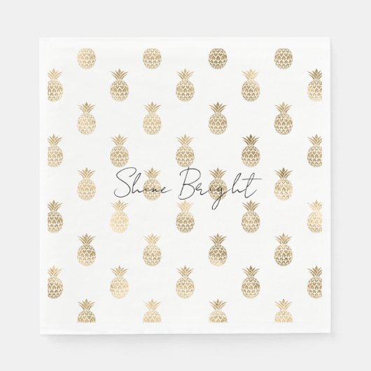 Tropische gouden anananassen servet (Voorkant)