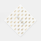 Tropische gouden anananassen servet (Hoek)