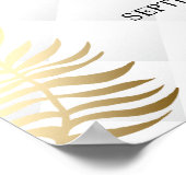 Tropische gouden anananassons bruiloft Welkomsttek Poster (Hoek)