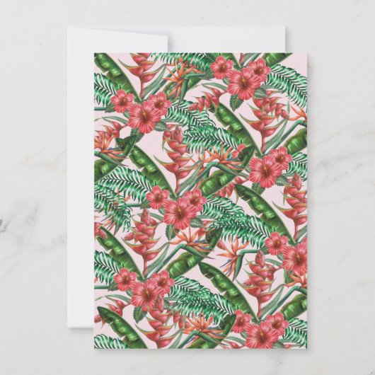 Tropische Gouden Ananas Luau Party Kaart (Achterkant)