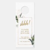 Tropische gouden bruiloft verstoort niet | Welkom Deurhanger (Voorkant)