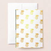 Tropische Gouden Folie Ananas Bruiloft Uitnodiging (Met envelop)