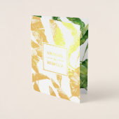 Tropische Gouden Folie Banaan Bladeren Bruiloft Ui Kaarten (Voorkant)
