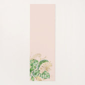 tropische gouden foliën Monogram Yoga Mat (Achterkant)