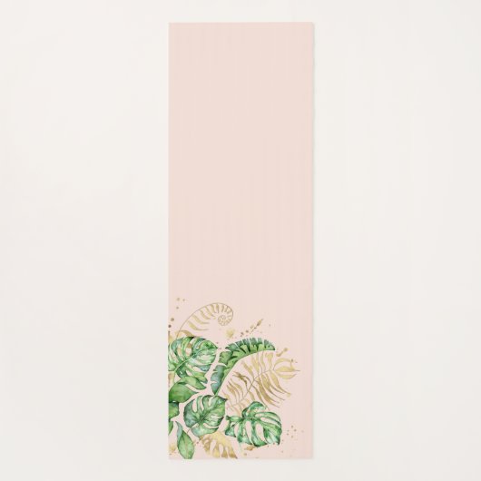 tropische gouden foliën Monogram Yoga Mat (Achterkant)