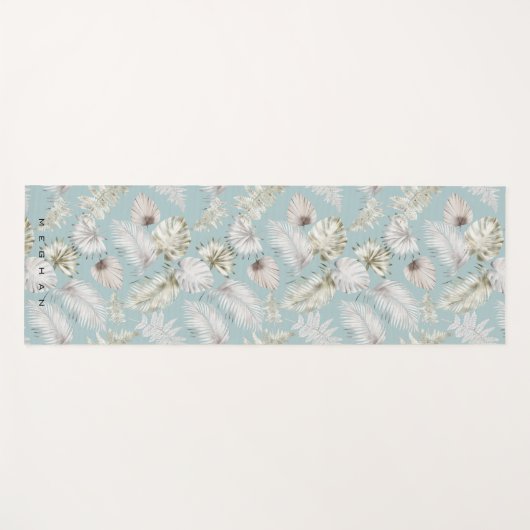 tropische gouden foliën Monogram Yoga Mat (Voorkant (horizontaal))