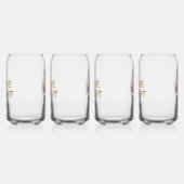 Tropische Gouden Glitter Shine Ananas Blikvorm Glas (Rechts)