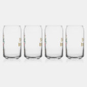 Tropische Gouden Glitter Shine Ananas Blikvorm Glas (Links)