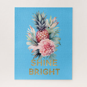 Tropische Gouden Glitter Shine Ananas Legpuzzel